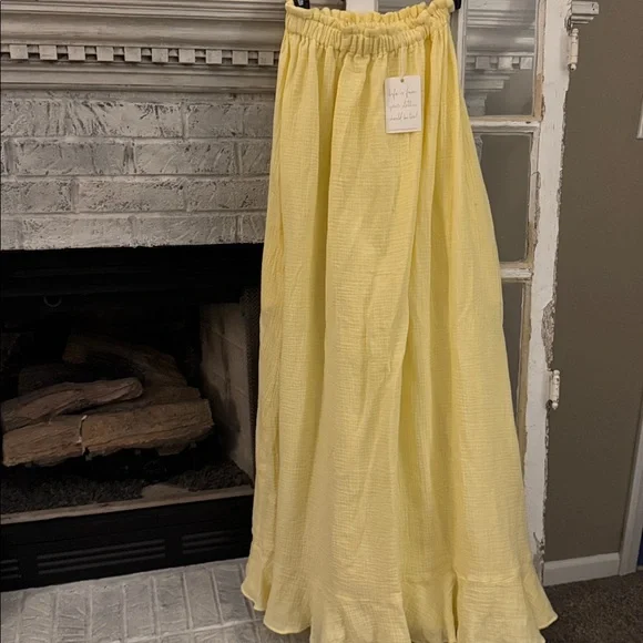 Show Me Your MuMu Strapless Yellow Dress - Picture 3 of 7